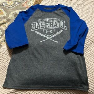 Boys under armour baseball shirt